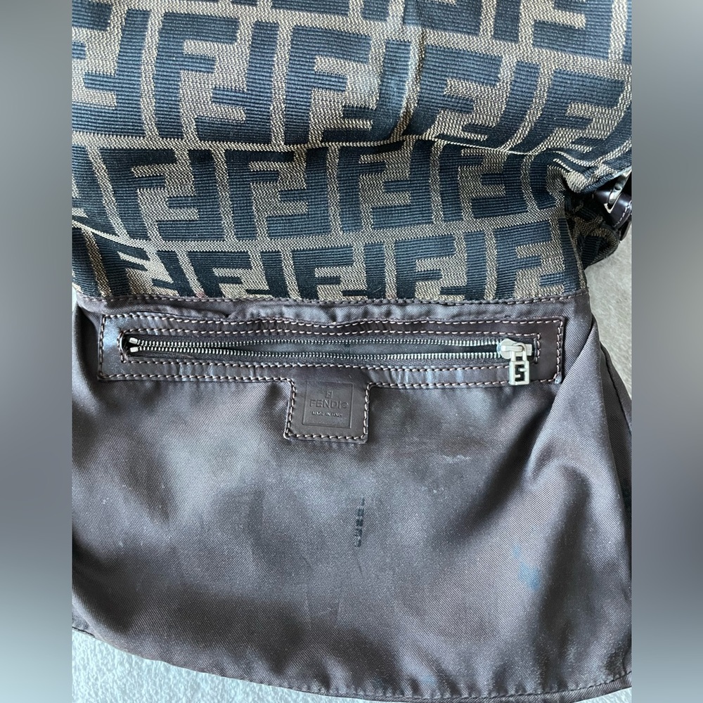 RESERVED FOR SAM - SOLD - Fendi Zucca Canvas Mamma Baguette Shoulder Bag - Picture 10 of 17
